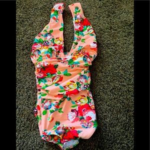 Peach Floral One piece